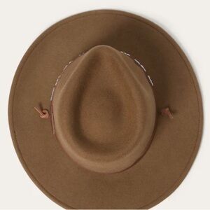 Brown Felt Wide Brim Hat